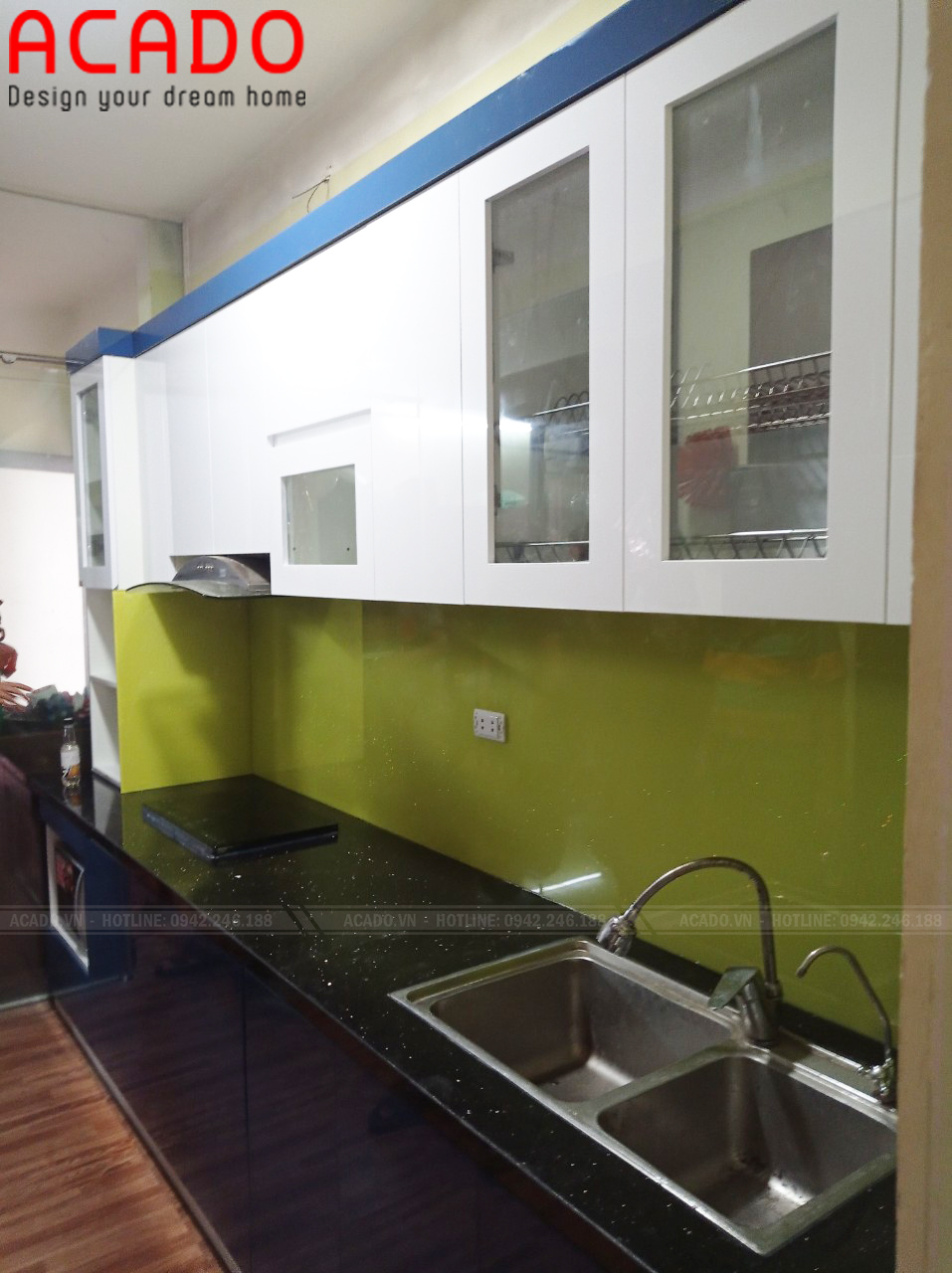 Hoàn thiện thi công tủ bếp tại chung cư Việt Hưng và bàn giao cho gia đình anh Long