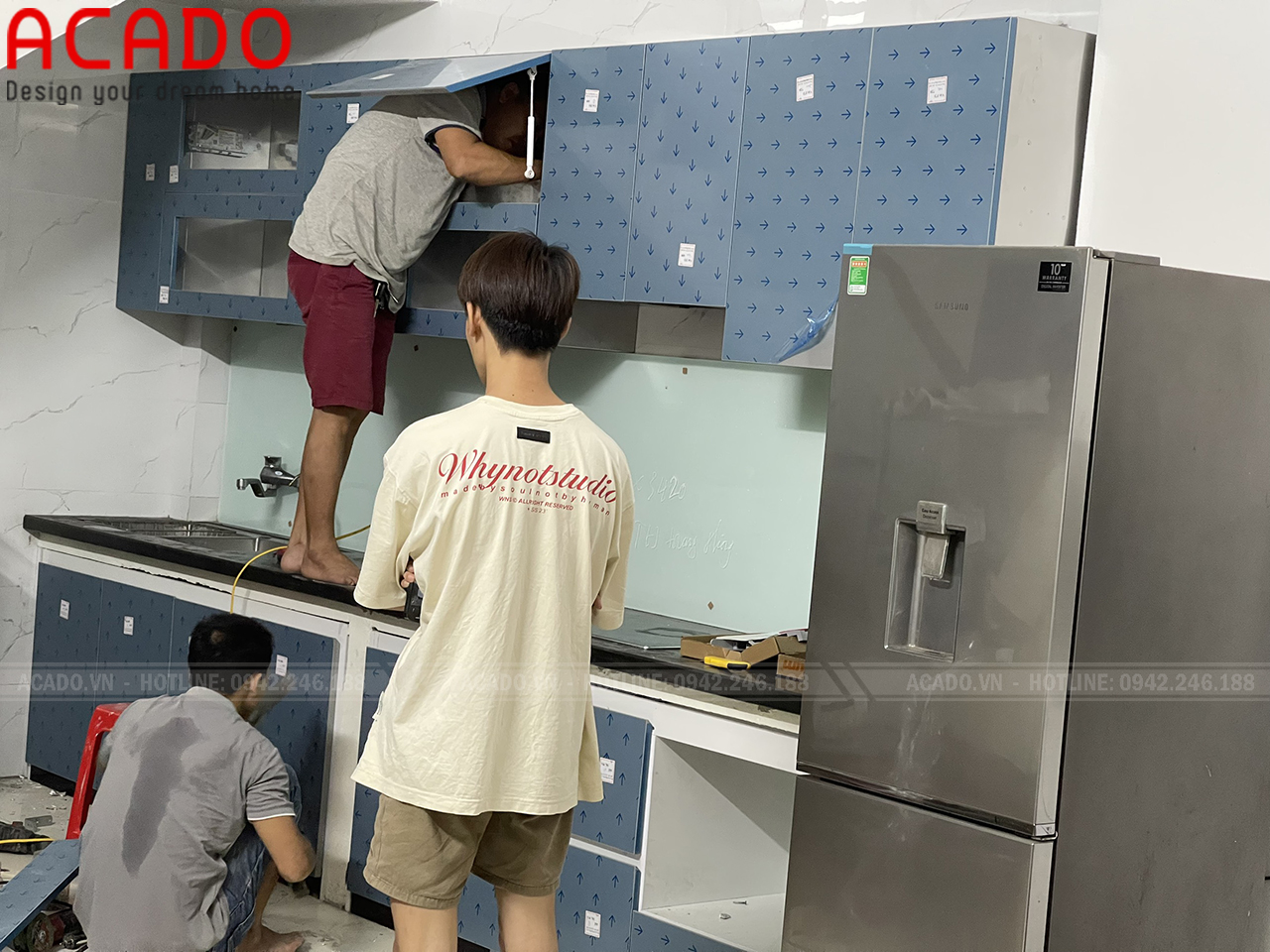 Hình ảnh thi công tủ bếp tại Yên Phong - Bắc Ninh