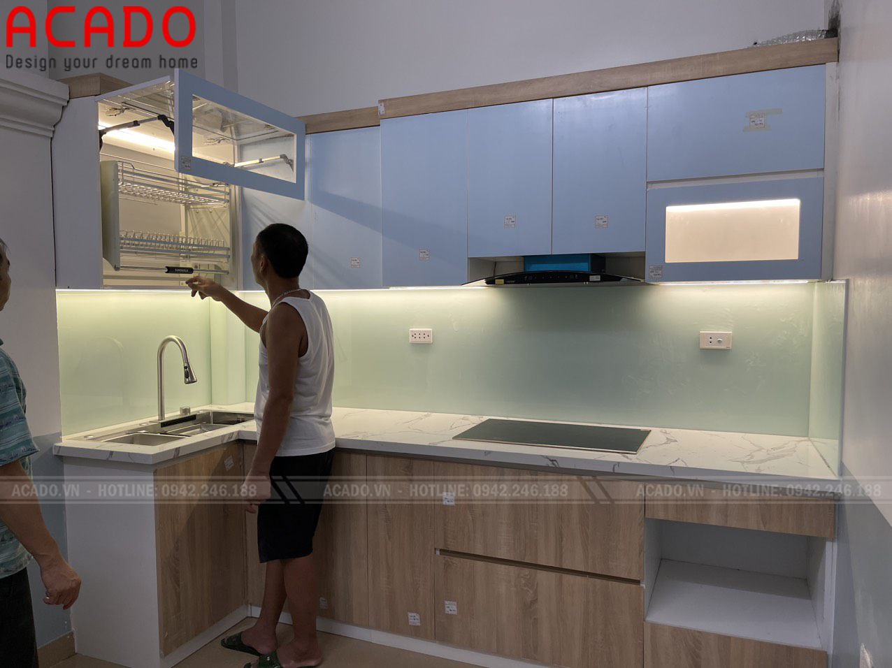 Thiết kế tủ bếp đơn giản, hiện đại - Thi công nội thất tại Nguyễn Khánh Toàn