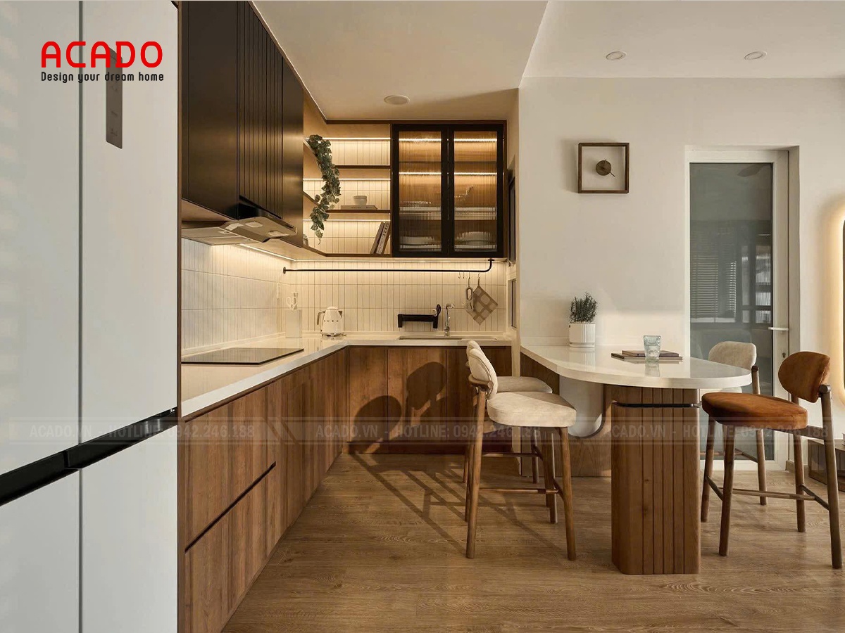 Các loại tủ bếp âm tường