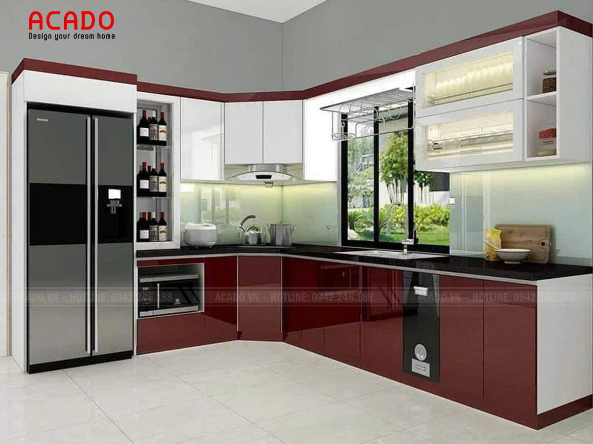 Tủ bếp góc chéo