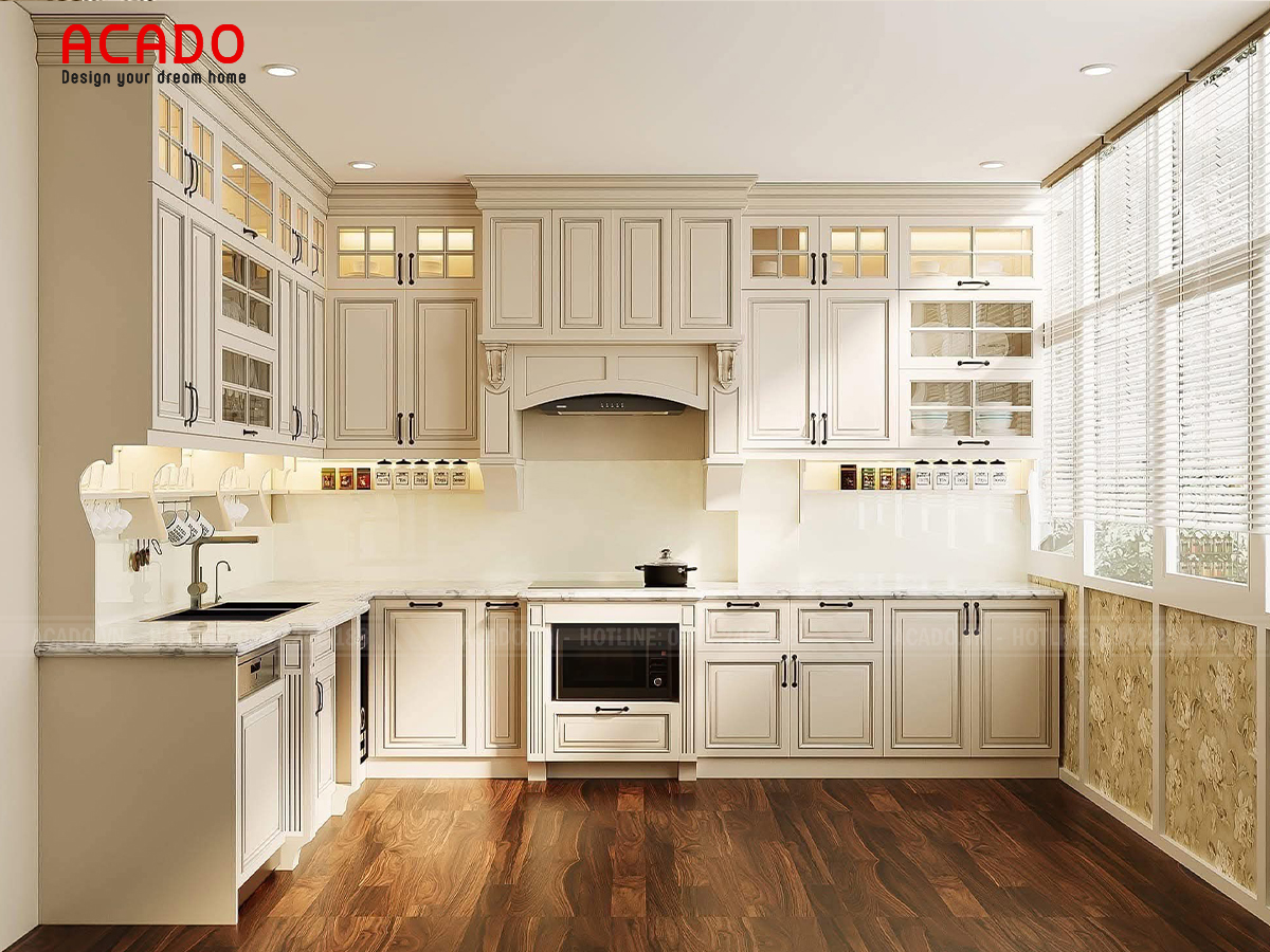 Gỗ HDF làm tủ bếp