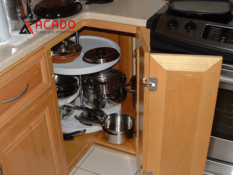 Xử lý góc chết tủ bếp