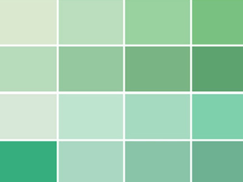 Bảng màu xanh mint, xanh ngọc, xanh pastel