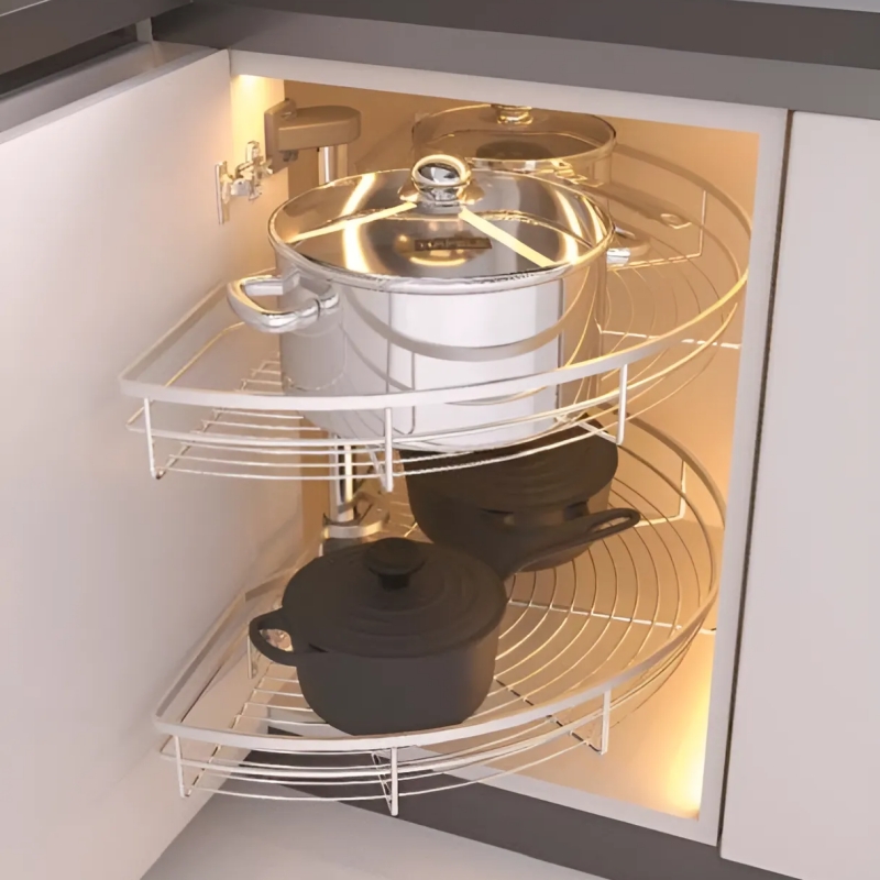 Giá xoay góc tủ bếp