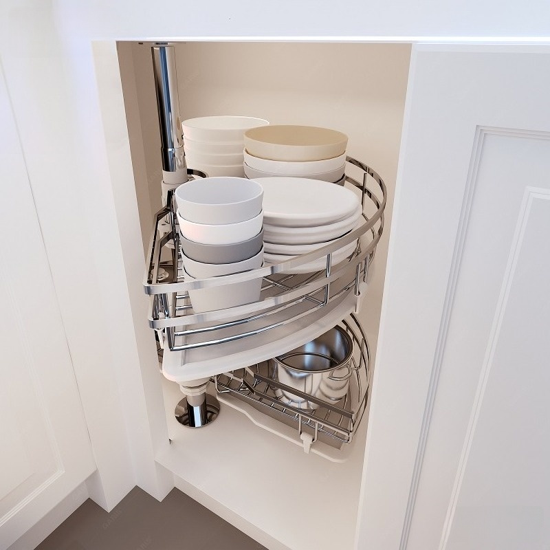 giá xoay góc tủ bếp