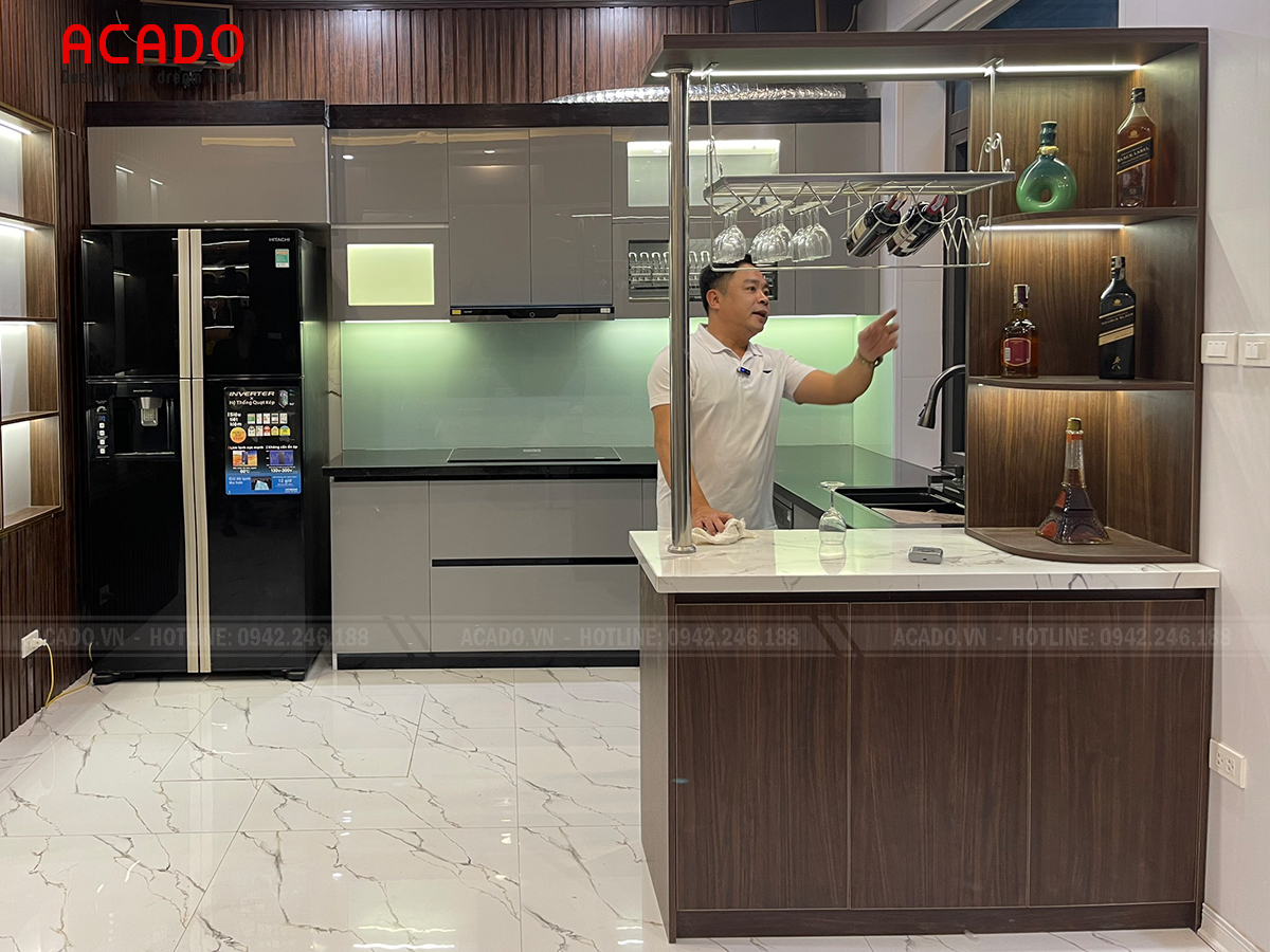 Tủ bếp đơn giản mà đẹp