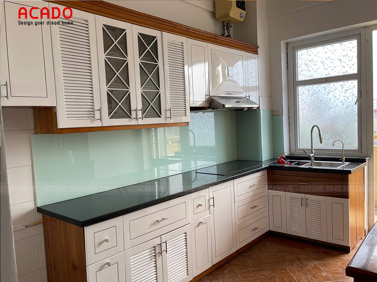 Tủ bếp gỗ polywood