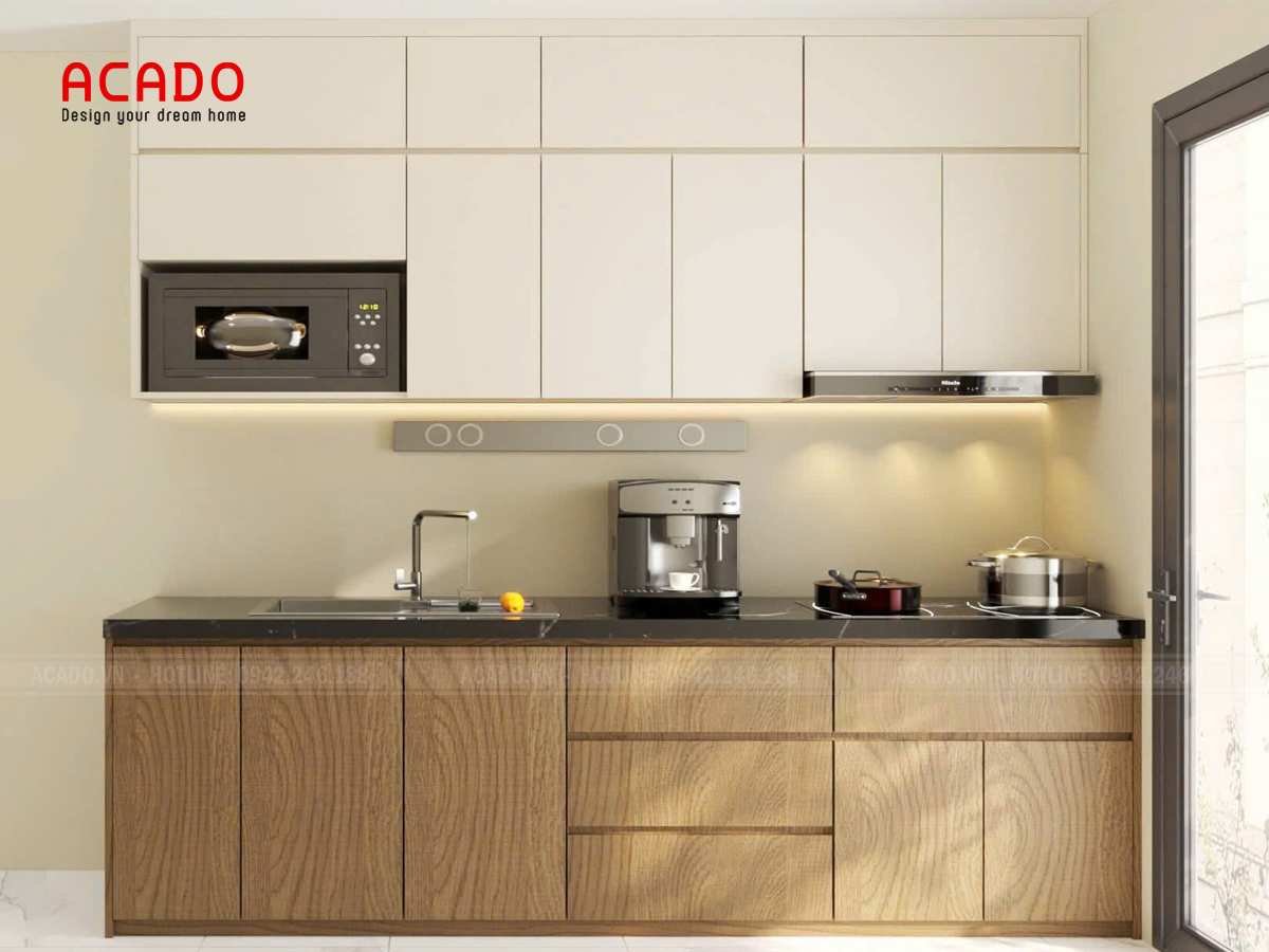 Tủ bếp có máy hút mùi âm tủ