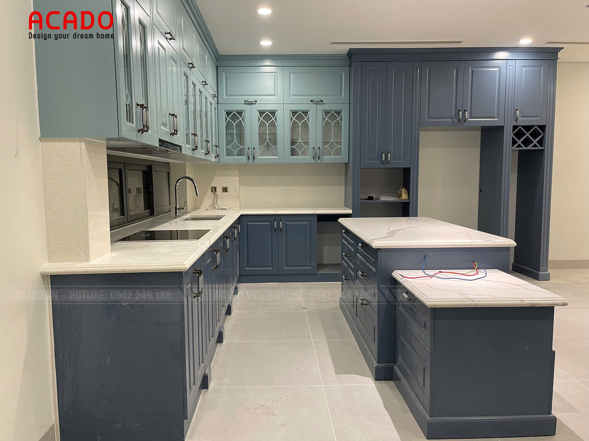 Mặt bằng tủ bếp có đảo