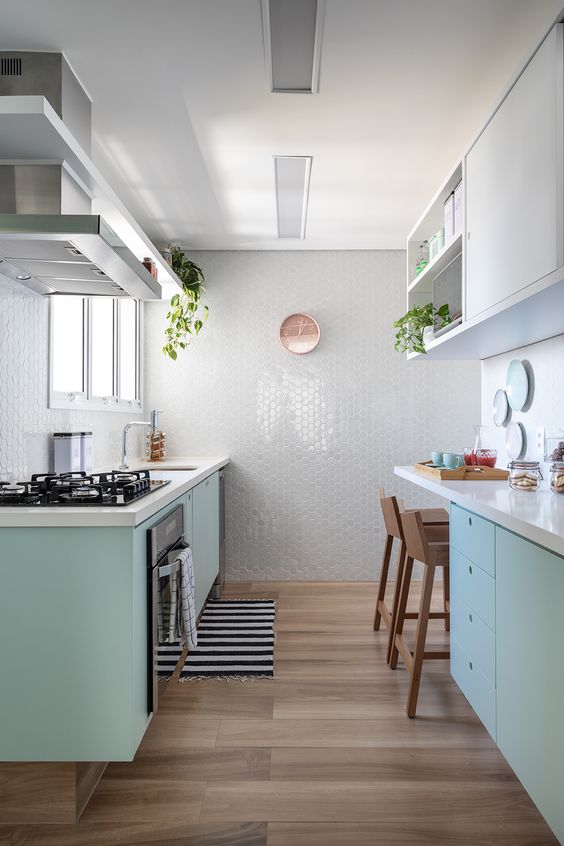 Tủ bếp song song