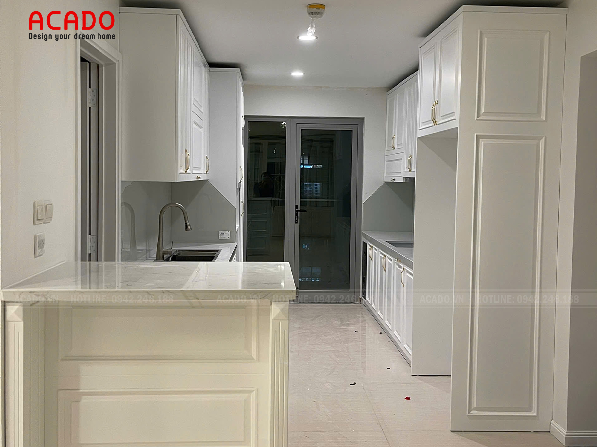 Tủ bếp song song